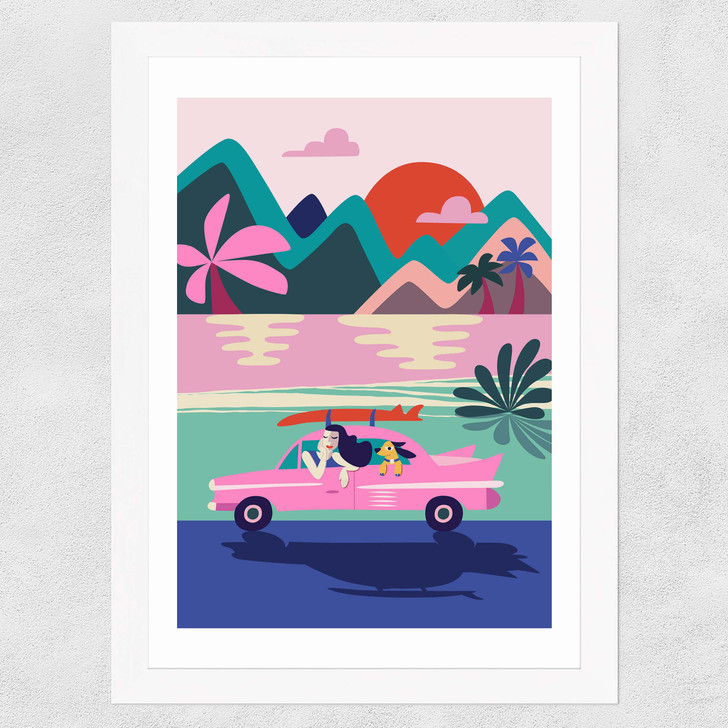 Road Trip Wide White Frame