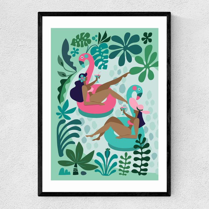 Summer Girls Narrow Black Frame