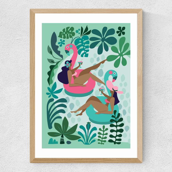 Summer Girls Medium Oak Frame