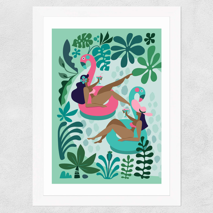 Summer Girls Wide White Frame