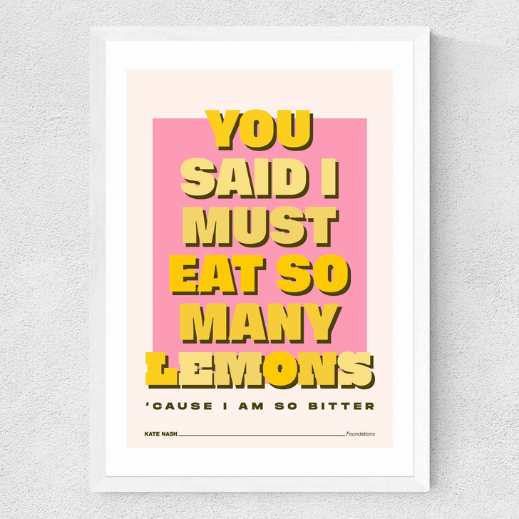 Lemons by HollieGraphik Medium White Frame Lemons by HollieGraphik Medium White Frame