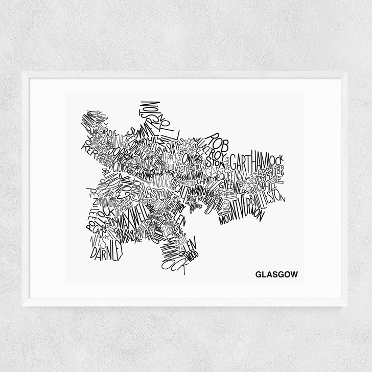Glasgow by Phillip Sheffield Narrow White Frame Glasgow by Phillip Sheffield Narrow White Frame