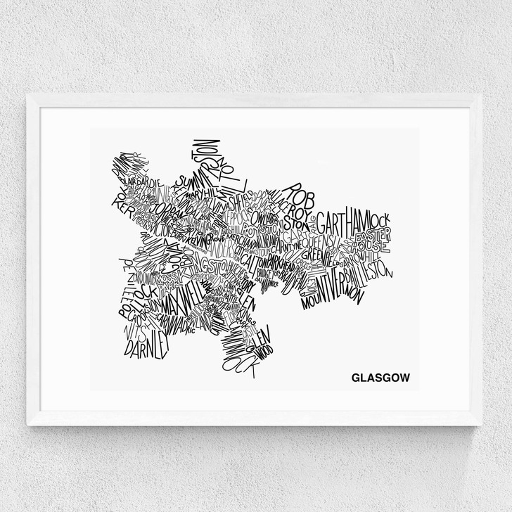 Glasgow by Phillip Sheffield Medium White Frame Glasgow by Phillip Sheffield Medium White Frame
