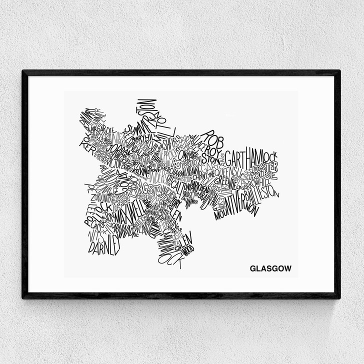 Glasgow by Phillip Sheffield Narrow Black Frame