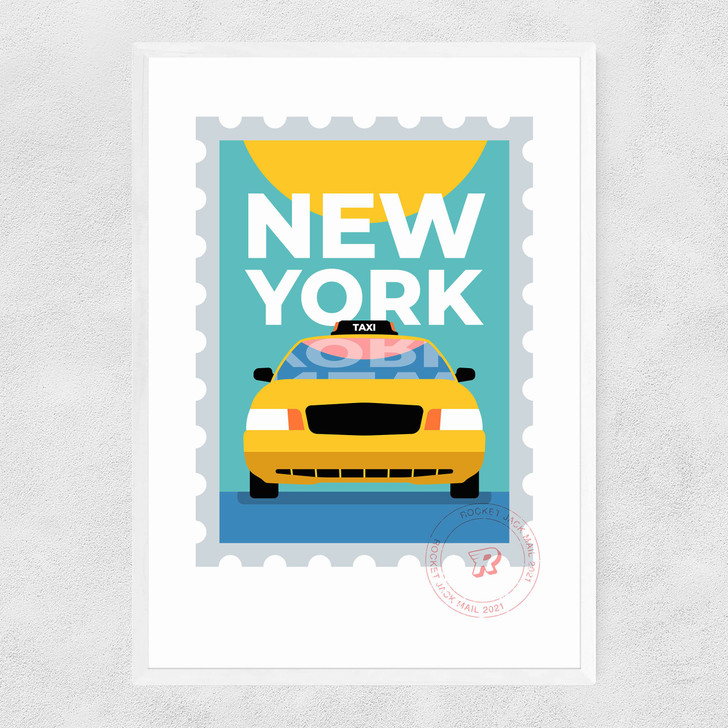 New York by Rocket Jack Narrow White Frame New York by Rocket Jack Narrow White Frame