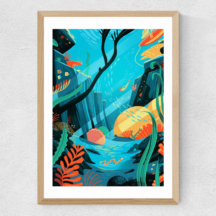 Freediving Underwater Medium Oak Frame