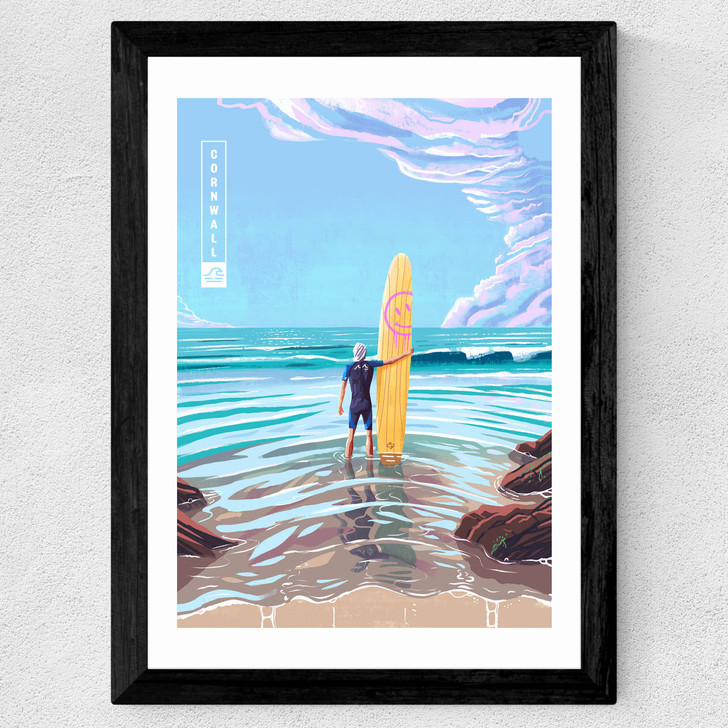 Surf Cornwall Wide Black Frame Surf Cornwall Wide Black Frame