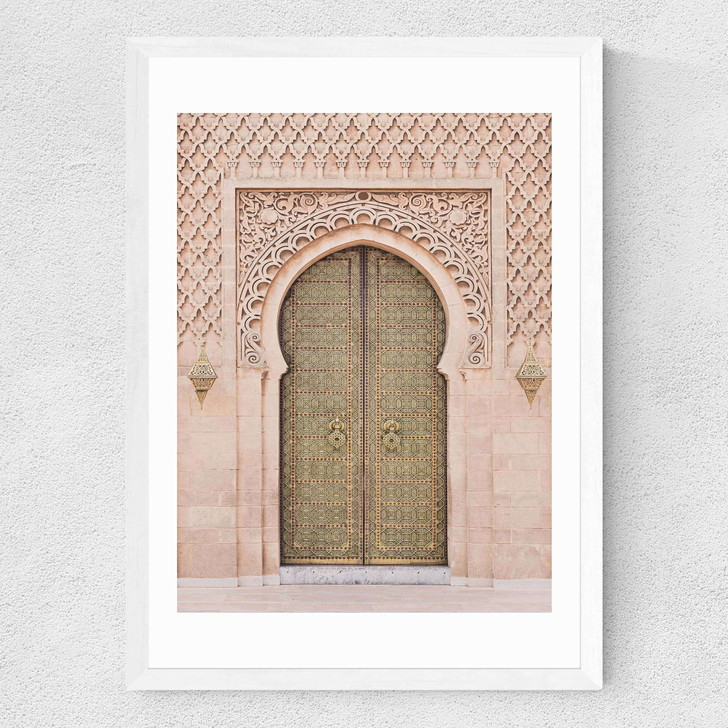 Moroccan Door Medium White Frame Moroccan Door Medium White Frame