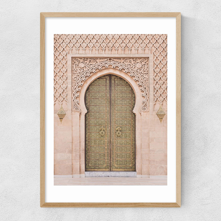 Moroccan Door Narrow Oak Frame