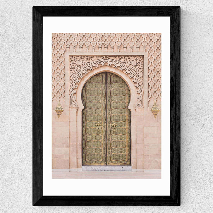 Moroccan Door Wide Black Frame