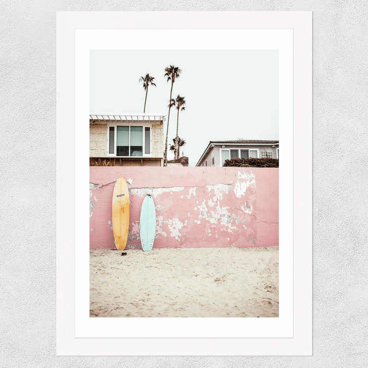 At the Beach Wide White Frame