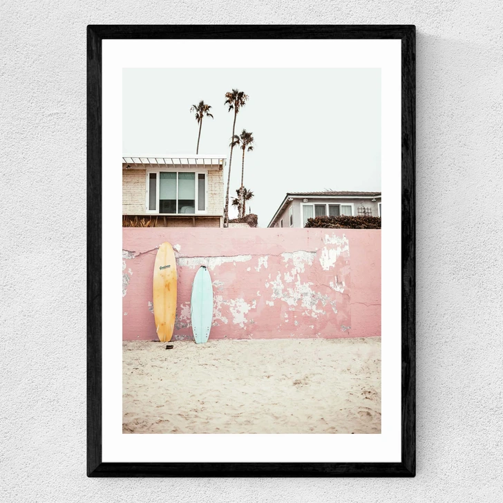 At the Beach Medium Black Frame