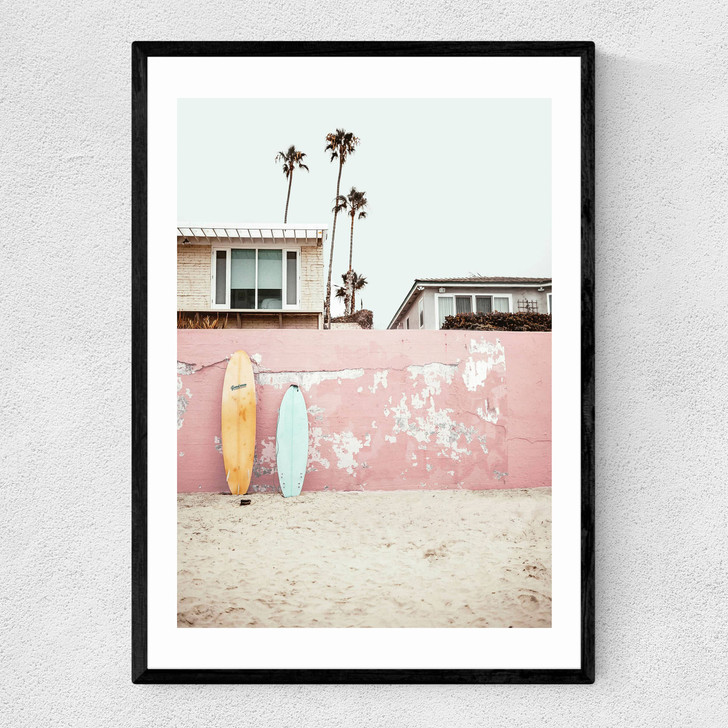 At the Beach Narrow Black Frame
