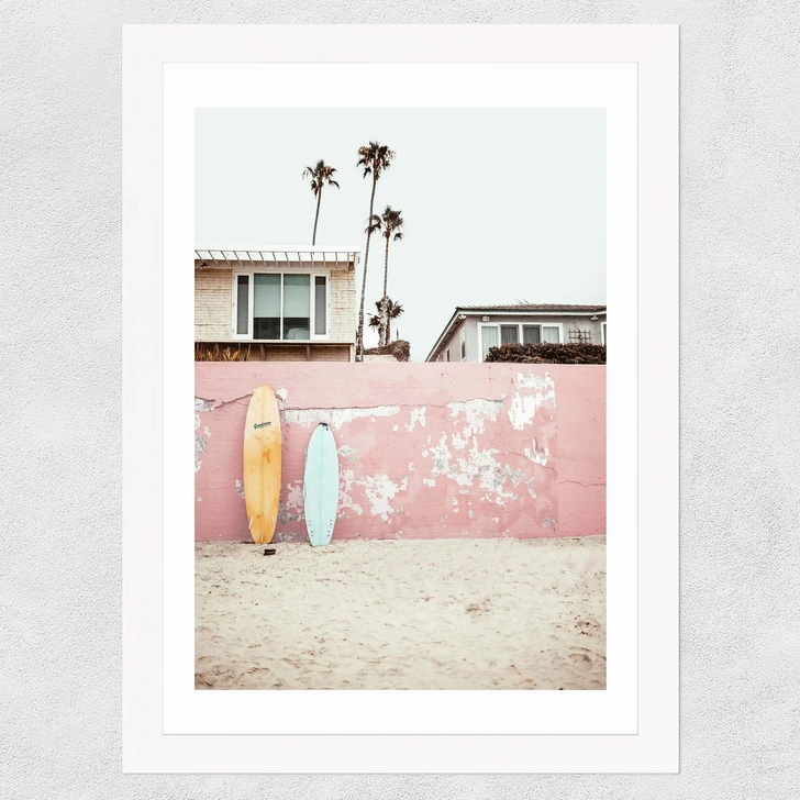 At the Beach Wide White Frame