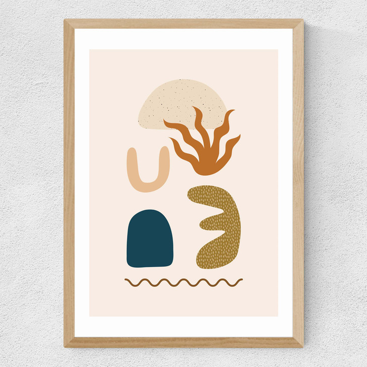 Boho Shapes Medium Oak Frame