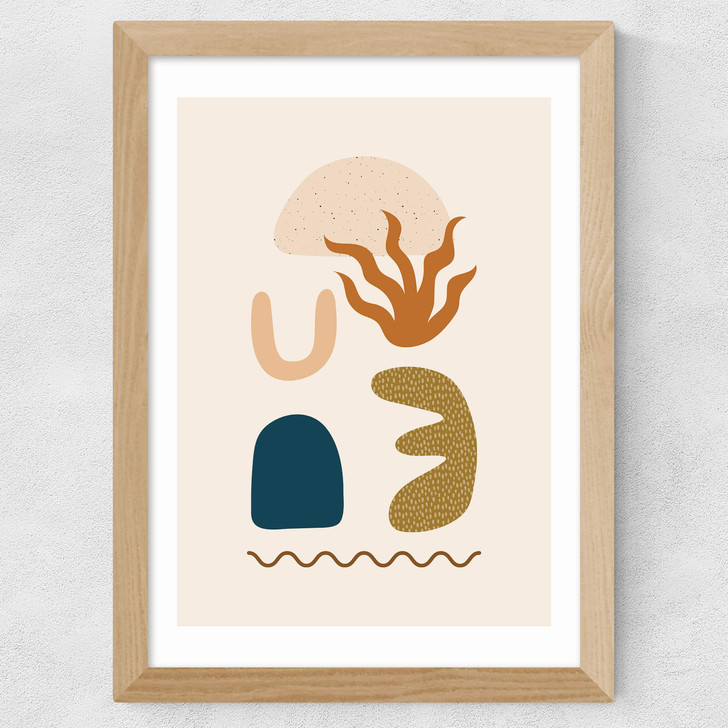Boho Shapes Wide Oak Frame