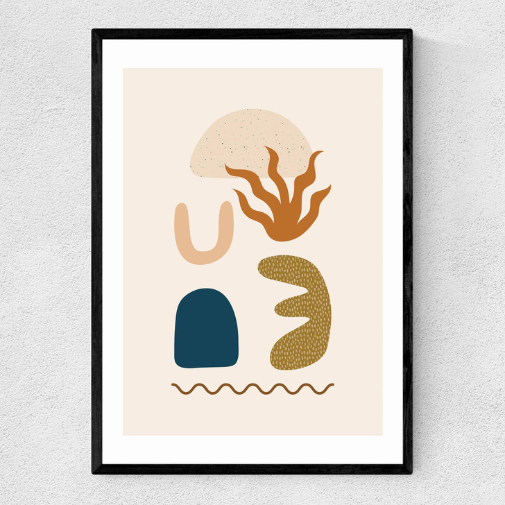 Boho Shapes Narrow Black Frame