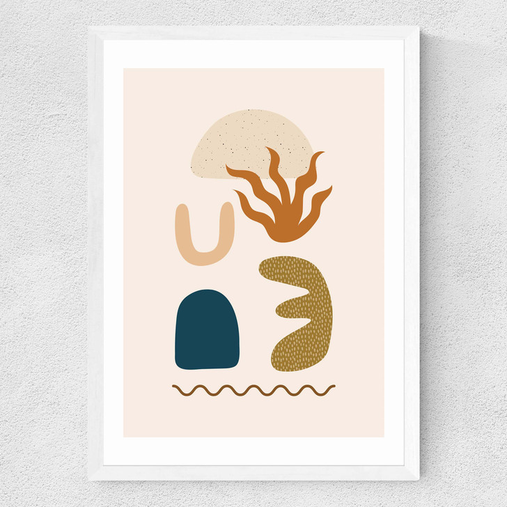 Boho Shapes Medium White Frame