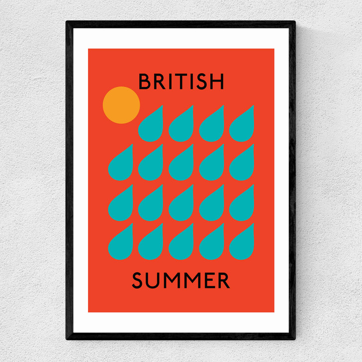 British Summer Narrow Black Frame