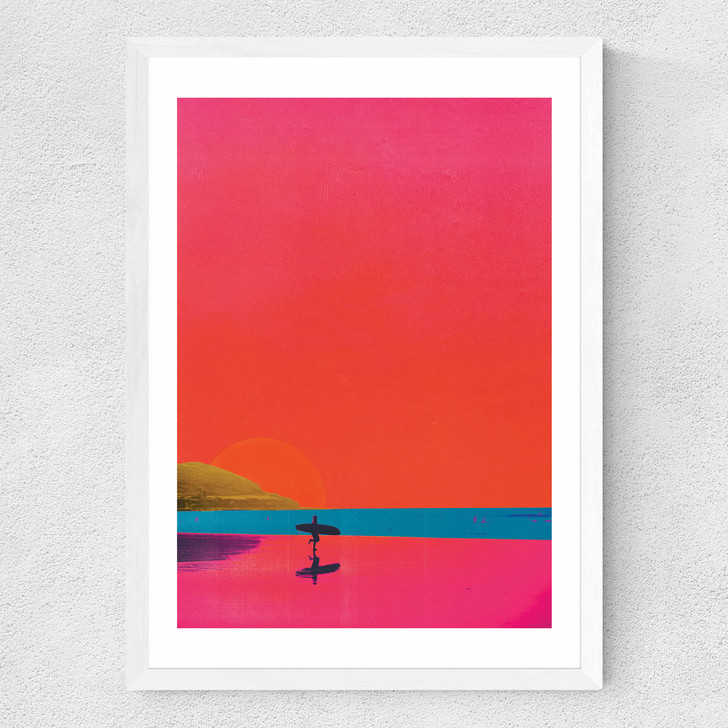 Surfs Up by Limbo and Ginger Medium White Frame