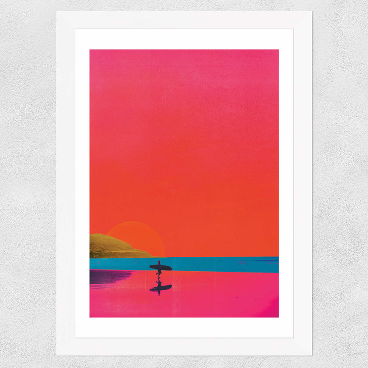 Surfs Up by Limbo and Ginger Wide White Frame