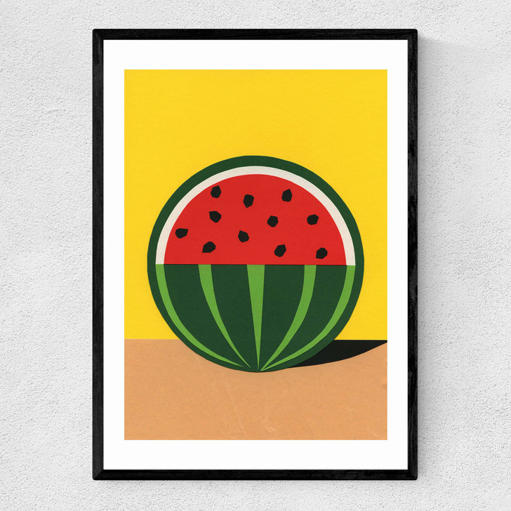 The Quarter Watermelon Narrow Black Frame The Quarter Watermelon Narrow Black Frame