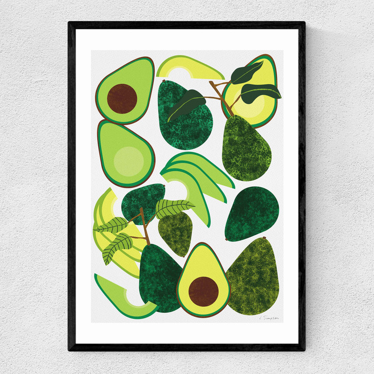 Avocado by Leanne Simpson Narrow Black Frame