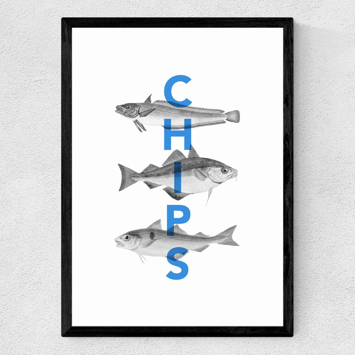 Fish and Chips Medium Black Frame