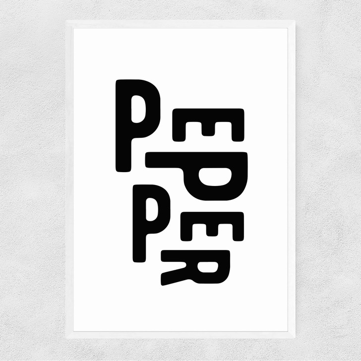 Pepper Narrow White Frame
