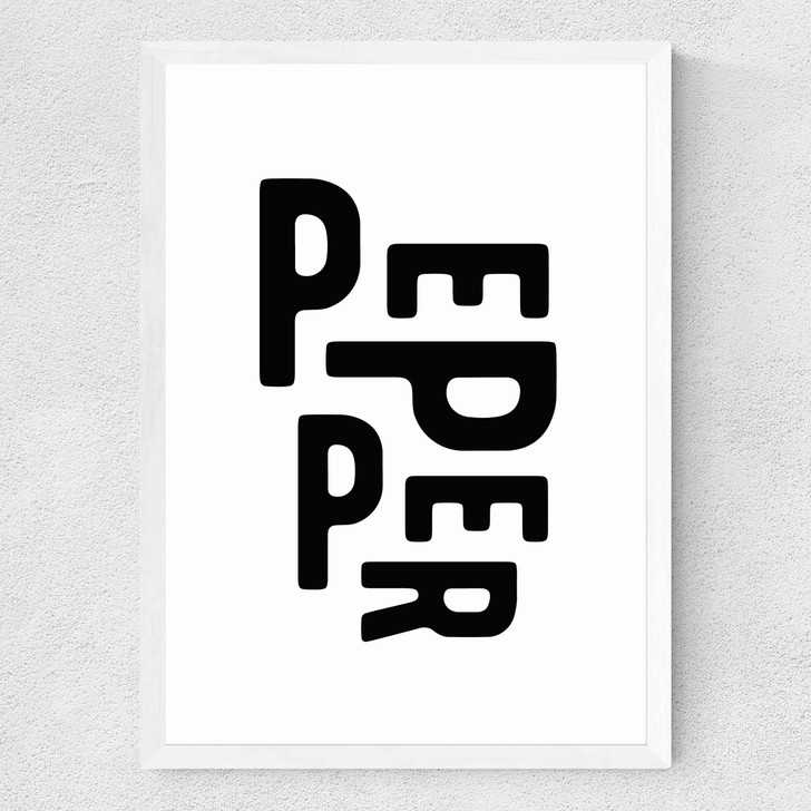 Pepper Medium White Frame