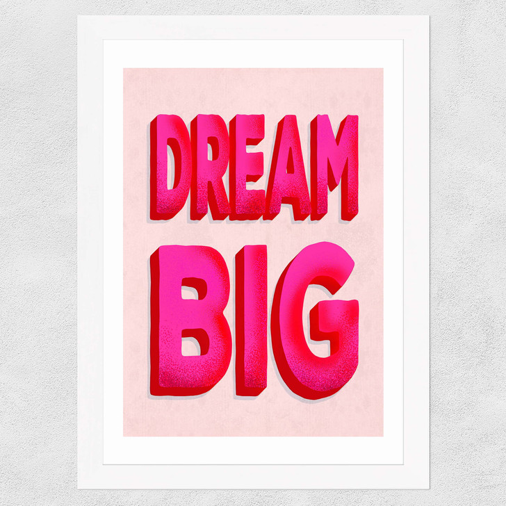 Dream Big by ShowMeMars Wide White Frame Dream Big by ShowMeMars Wide White Frame