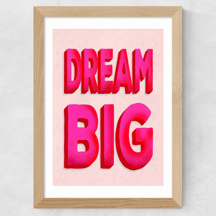 Dream Big by ShowMeMars Wide Oak Frame