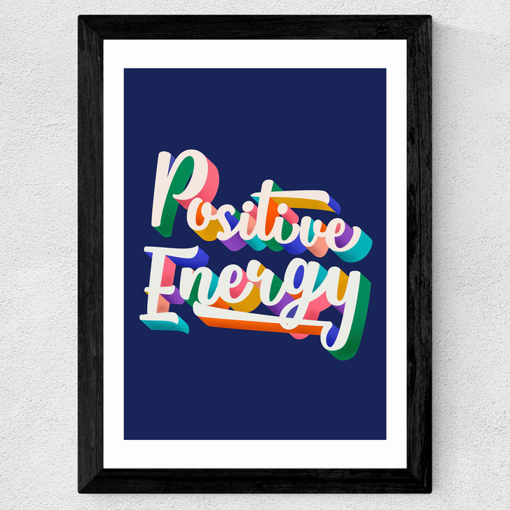 Positive Energy by ShowMeMars Wide Black Frame