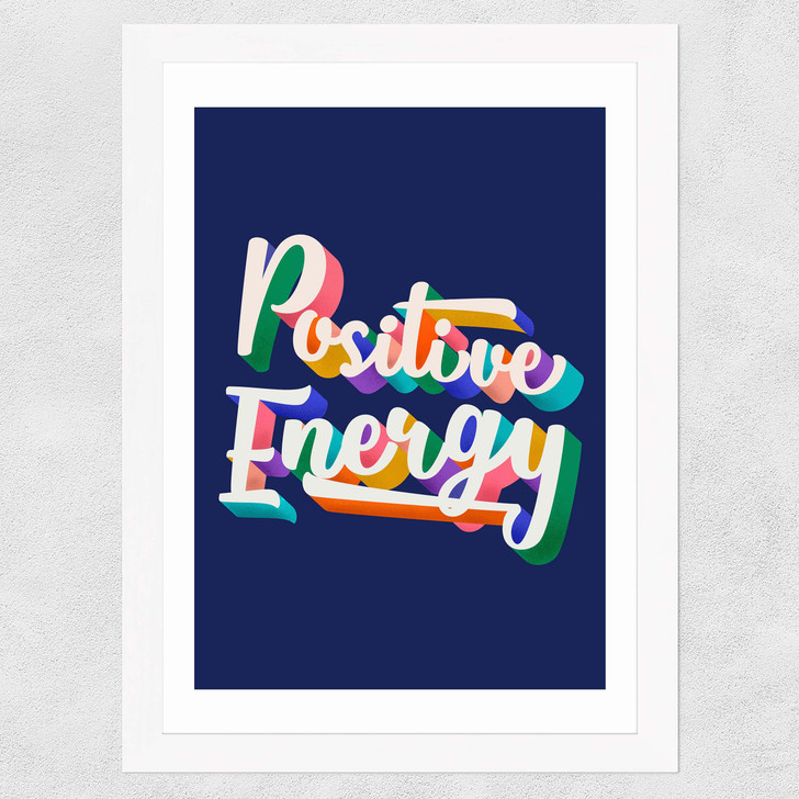 Positive Energy by ShowMeMars Wide White Frame