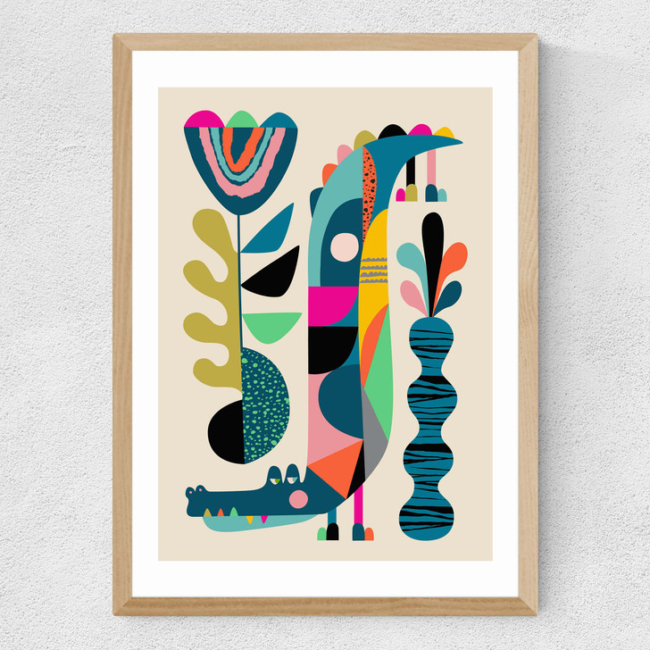 Crocodile Medium Oak Frame