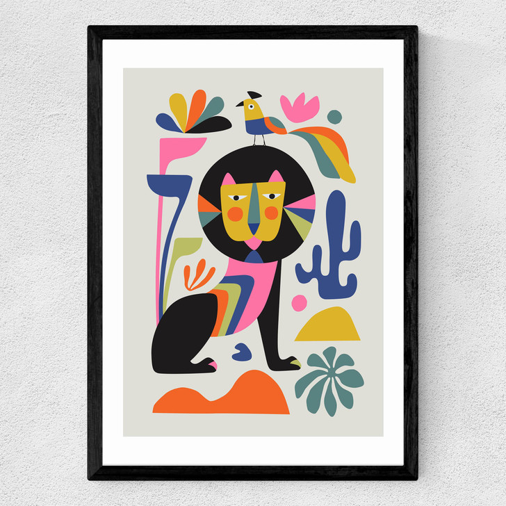 Black Lion Medium Black Frame