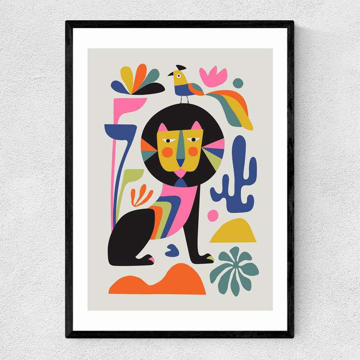 Black Lion Narrow Black Frame