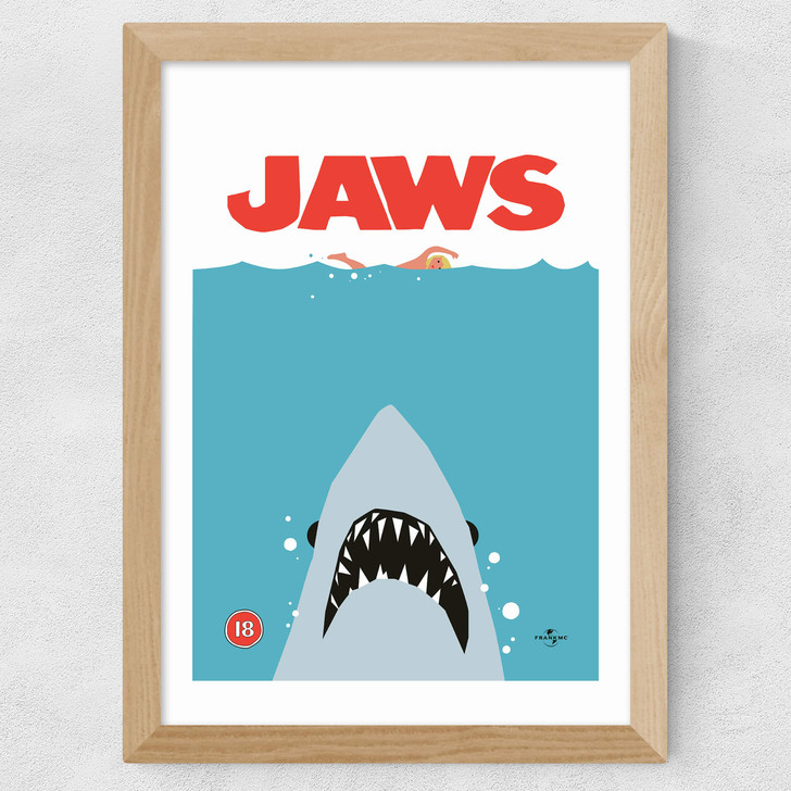 Jaws by Limbo and Ginger Wide Oak Frame Jaws by Limbo and Ginger Wide Oak Frame