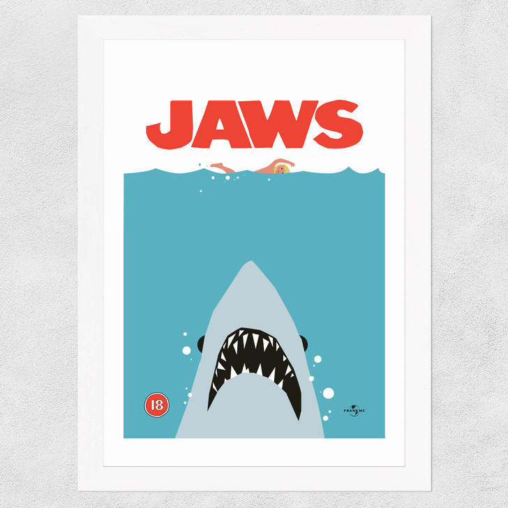 Jaws by Limbo and Ginger Wide White Frame Jaws by Limbo and Ginger Wide White Frame