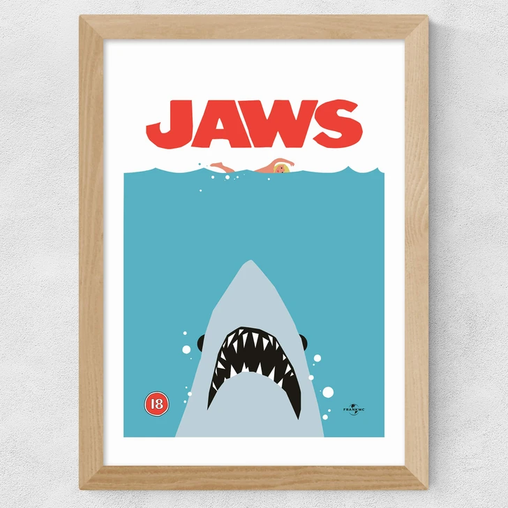 Jaws by Limbo and Ginger Wide Oak Frame