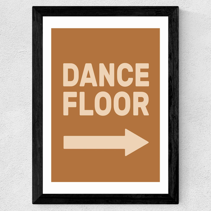 Dance Floor Right Retro Wide Black Frame