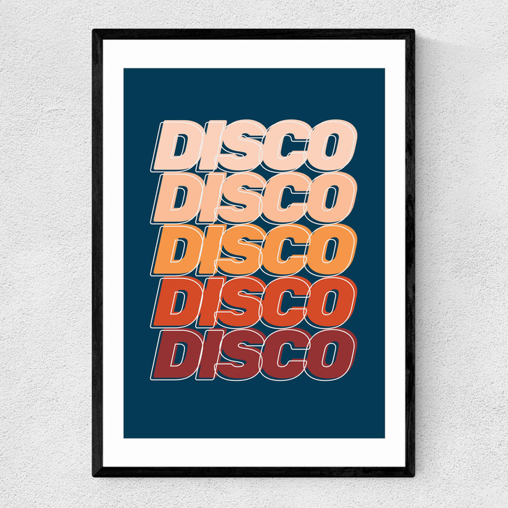 Disco Disco Blue Narrow Black Frame