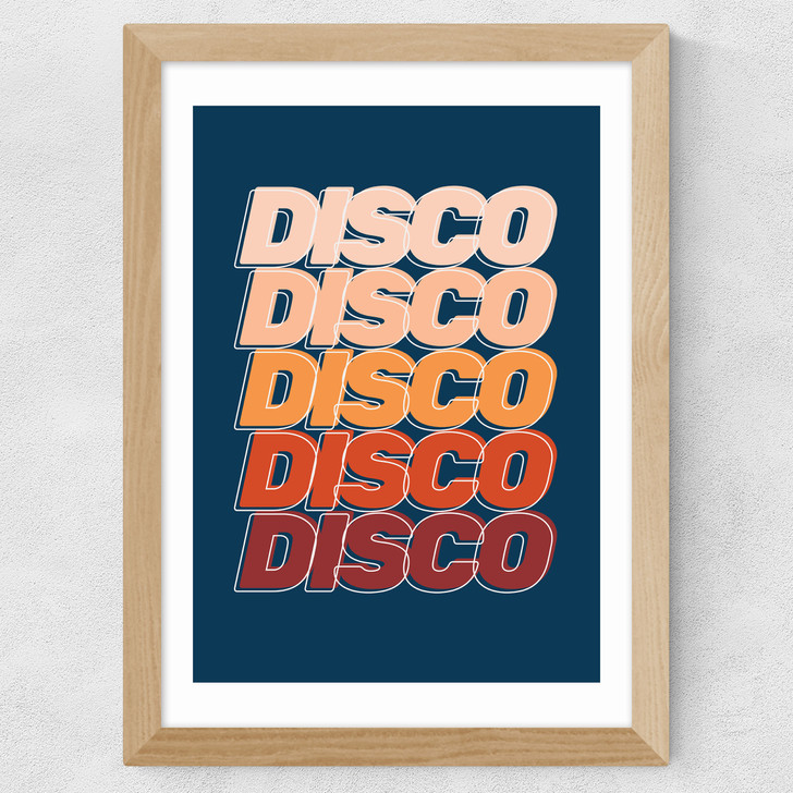 Disco Disco Blue Wide Oak Frame