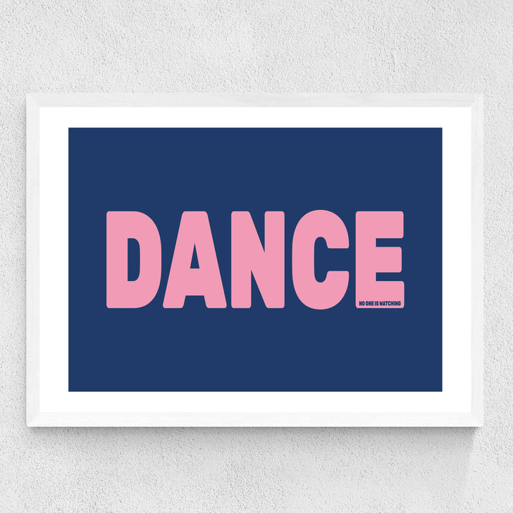 Dance Blue Medium White Frame