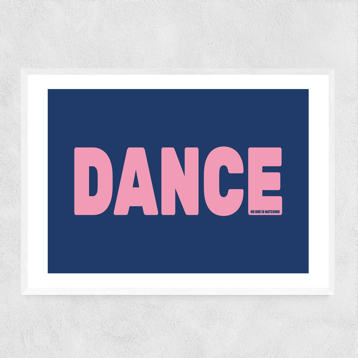 Dance Blue Narrow White Frame