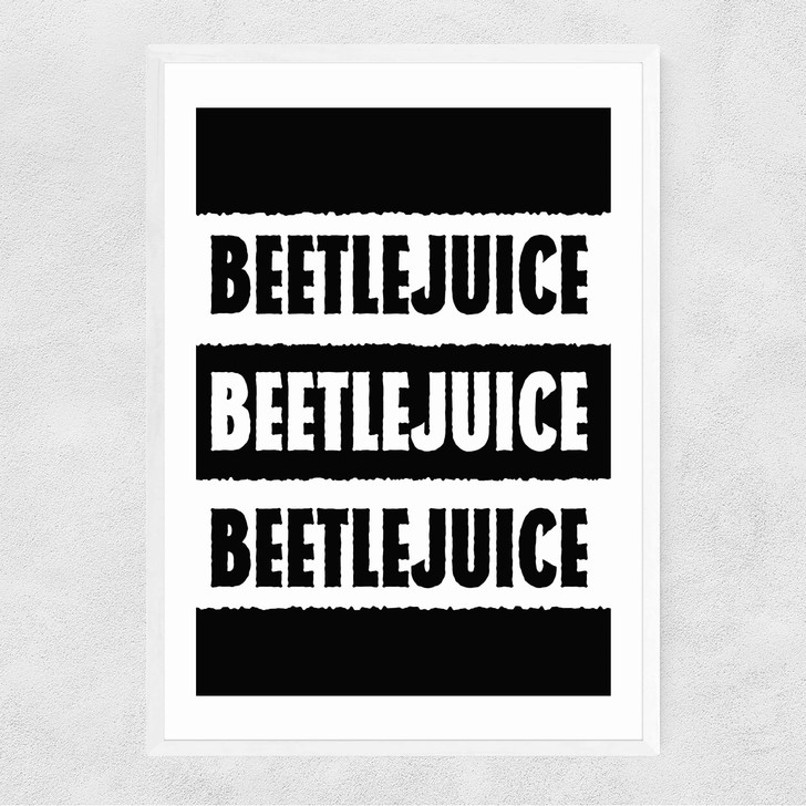 Beetlejuice Narrow White Frame