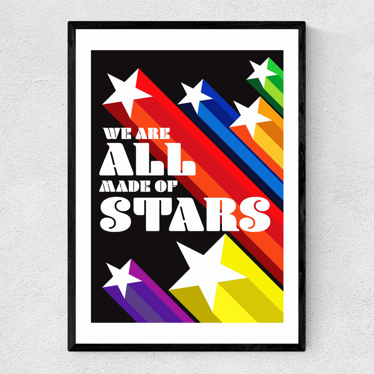 We Are All Made Of Stars Narrow Black Frame