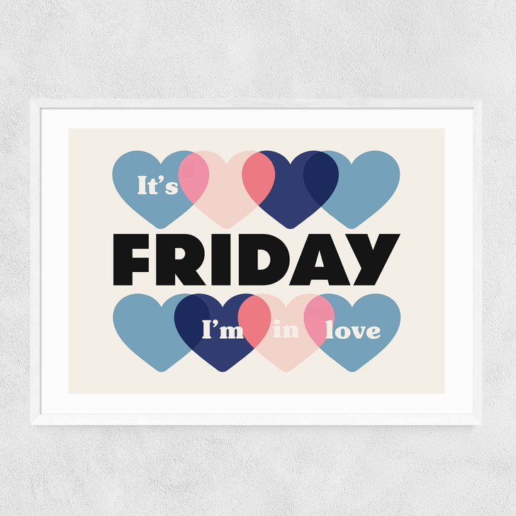 Friday Narrow White Frame