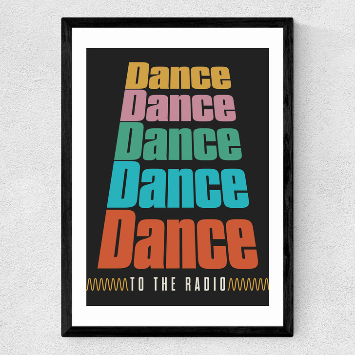 Dance Dance Dance by HollieGraphik Medium Black Frame