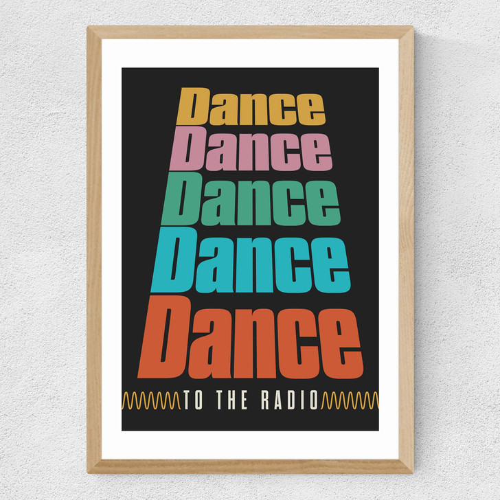 Dance Dance Dance by HollieGraphik Medium Oak Frame